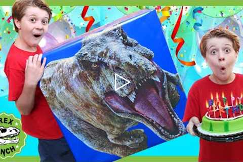 Dinosaur Birthday Surprise! T-Rex Mystery Box with Toy Dinosaurs & Outdoor Party Games for Kids