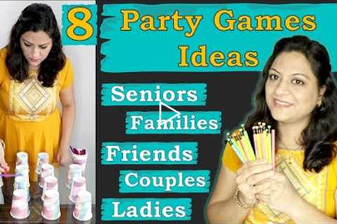 8 Party Games Ideas | Minute to win it | Indoor Games for Family at Home | Kitty party games (2022)