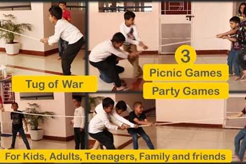 3 Picnic Games | Party Games | Games for Kids, Youth, Family and friends | Tug of War