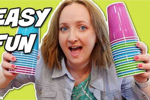 10 EASY INDOOR Games With CUPS | GAMES For ALL AGES