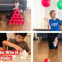10 Minute to Win It Games For Kids - Fun Family Indoor Activities - Easy At Home Games for Kids