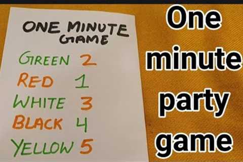 ONE MINUTE GAMES/KITTY PARTY GAMES/FUN GAMES FOR ALL PARTIES