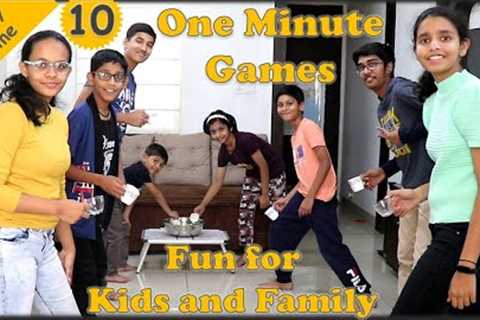 10 One minute games | Indoor games for Kids and Family | Minute to win it games | Party games (2023)